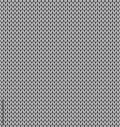 White realistic knit texture vector seamless pattern
