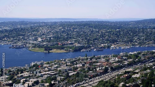 Helicopter Flight Above Seattle Community Neighborhoods photo