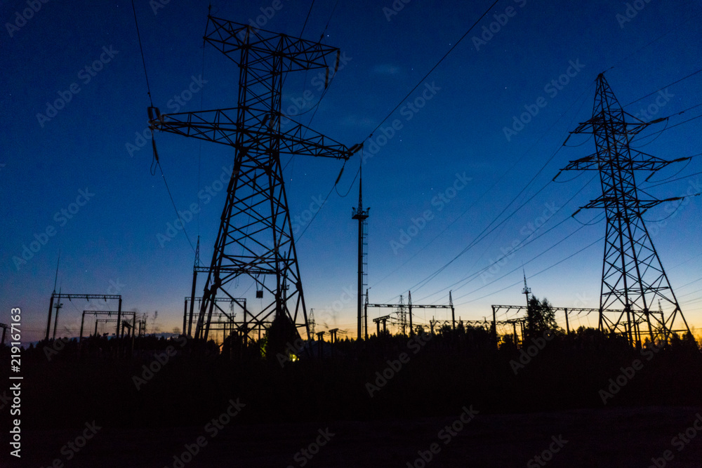 power station under the stars