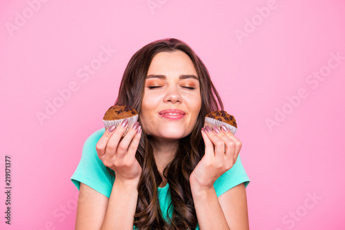 Diet breaking concept They smell so fragrant Portrait of charm