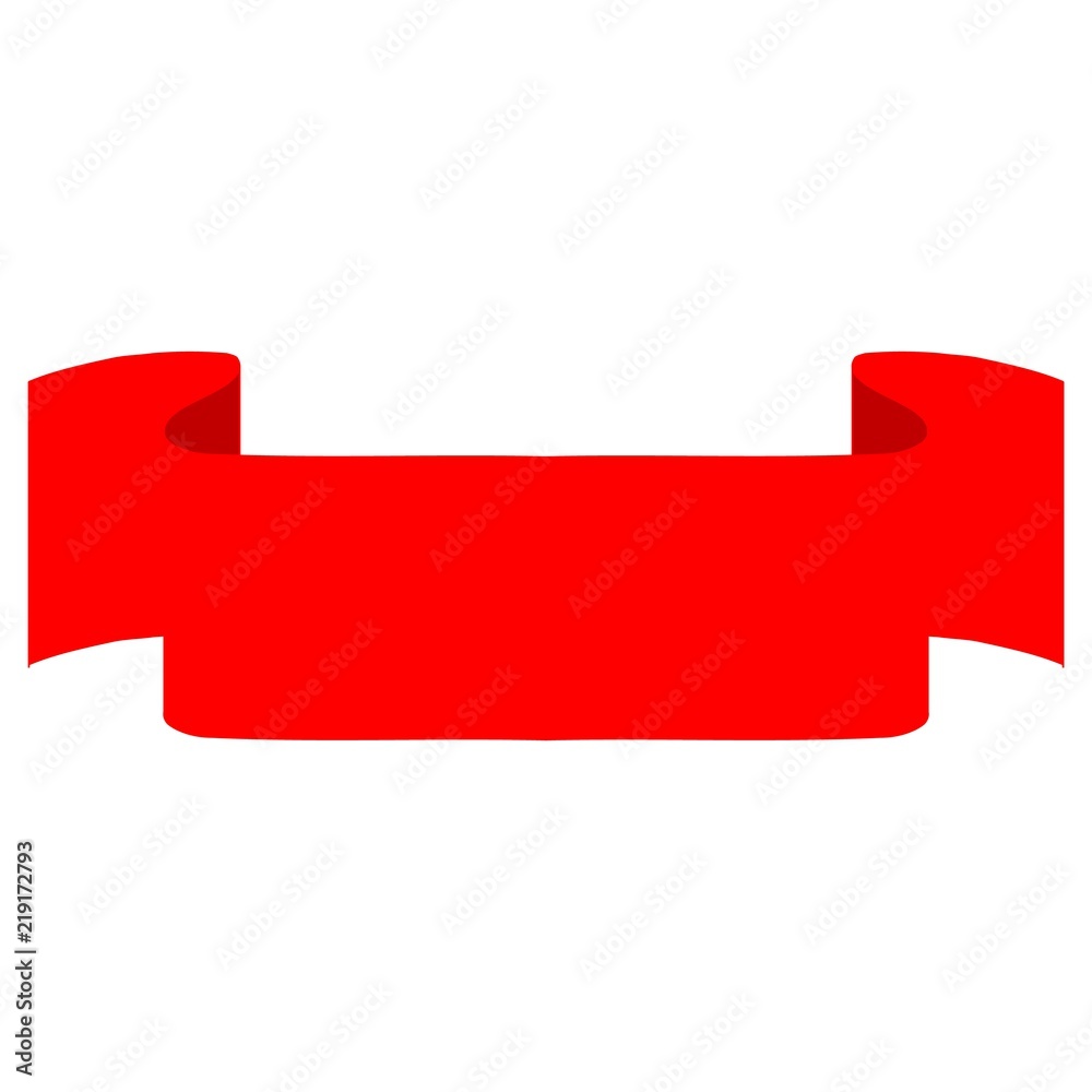 Red ribbon award. Emblem modern symbol of award. Blank sticker labeling. Elegant form of the logo for sale. Colorful template for badge, tag, wrapping, etc. Design element. Vector illustration. Red ribbon award. Emblem modern symbol of award. Blank sticker labeling. Elegant form of the logo for sale. Colorful template for badge, tag, wrapping, etc. Design element. Vector illustration.