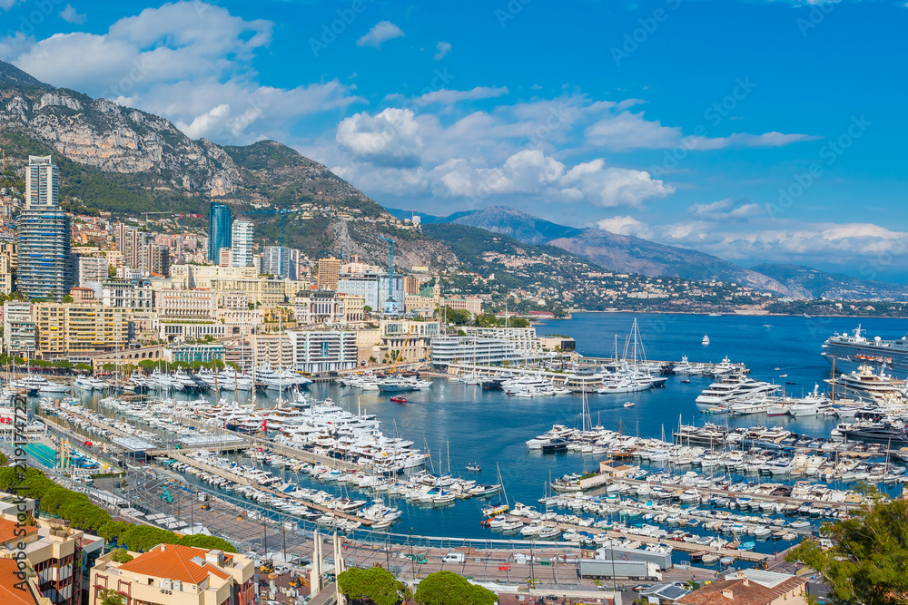 Monaco Monte Carlo city panorama