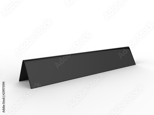 Wallpaper Mural Blank desk name plate metal for office home interior.  Torontodigital.ca