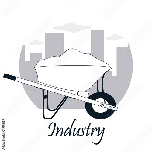 Industry concept in black and white