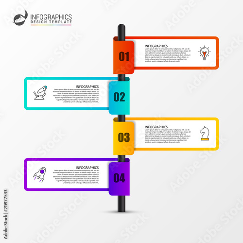 Infographic design template. Creative concept with 4 steps