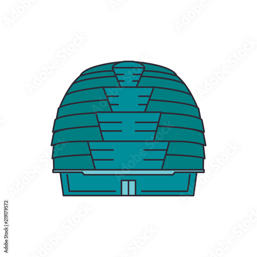 English city hall icon, cartoon style