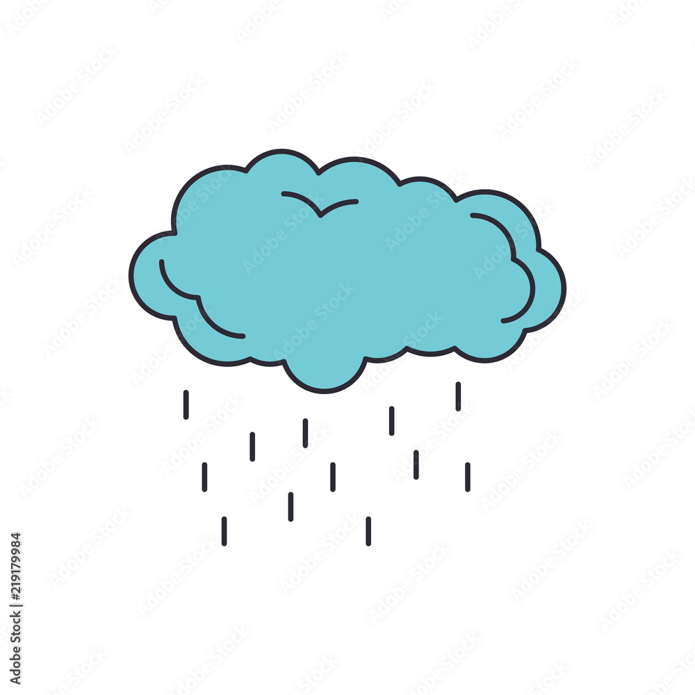 Rain cloud icon, cartoon style Rain cloud icon, cartoon style
