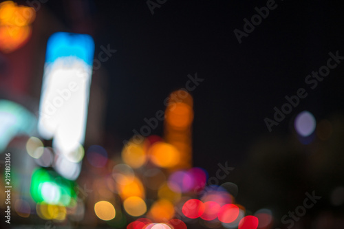 Bokeh - Night time in The Venetian in Las Vegas