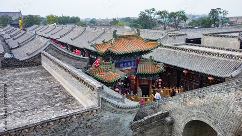 Blick auf historische Häuserdächer, China