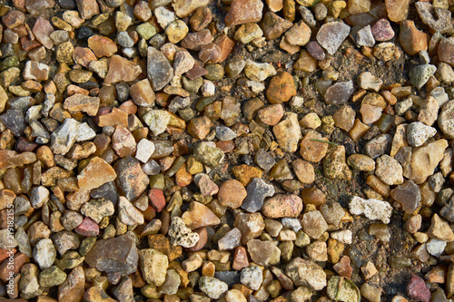 Multi-Colored Pebbles and Rocks. Close-up