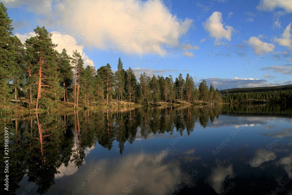 picturesque lake in Sweden, Fulufjället National Park