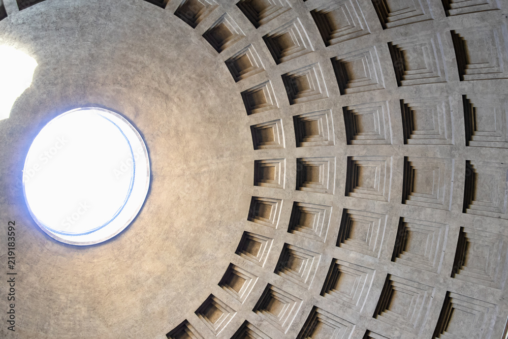 December 23, 2017. Rome Italy. Pantheon dome.