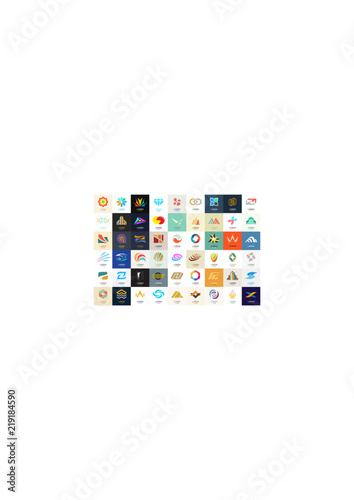Abstract logos collection. Geometrical abstract logos