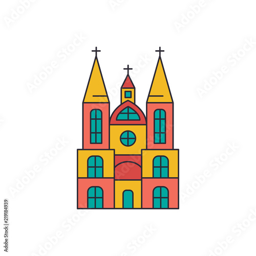 Church icon  cartoon style