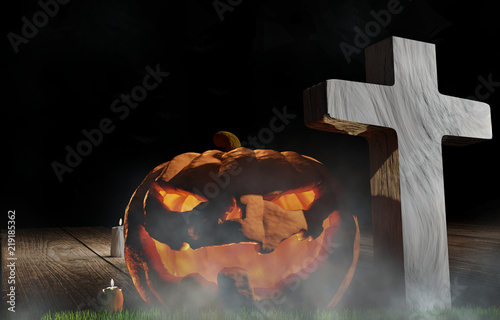 Halloween pumpkin backgroun...