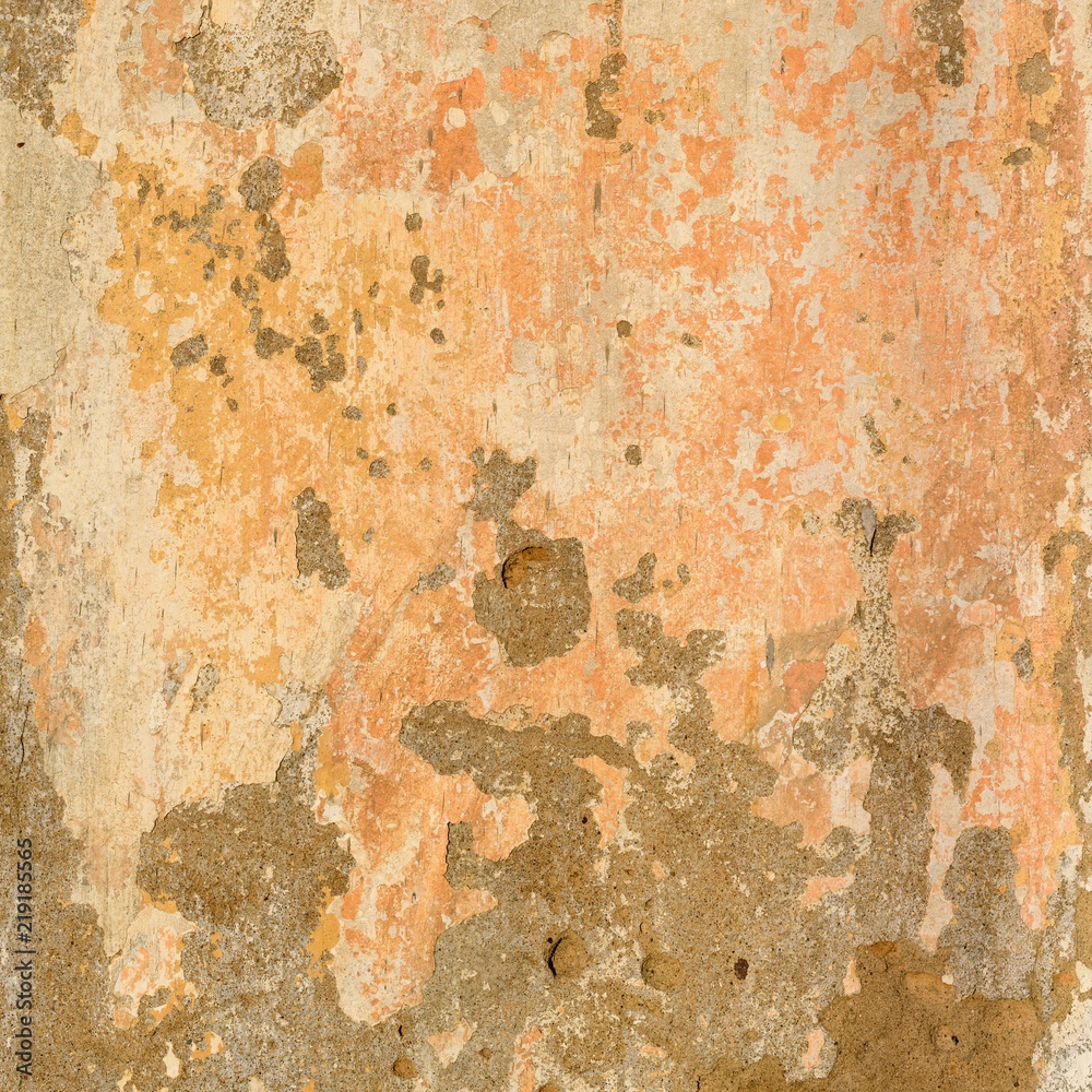 Fototapeta premium Old Concrete Painted Beige Pastel Wall Texture