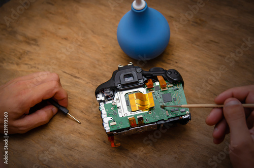  Repair of a broken digital SLR camera

 photo