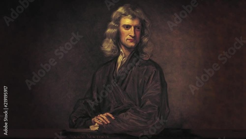 Sir Isaac Newton Animated Painting photo