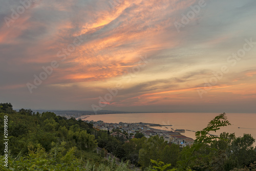 veduta panoramica della riviera romagnola