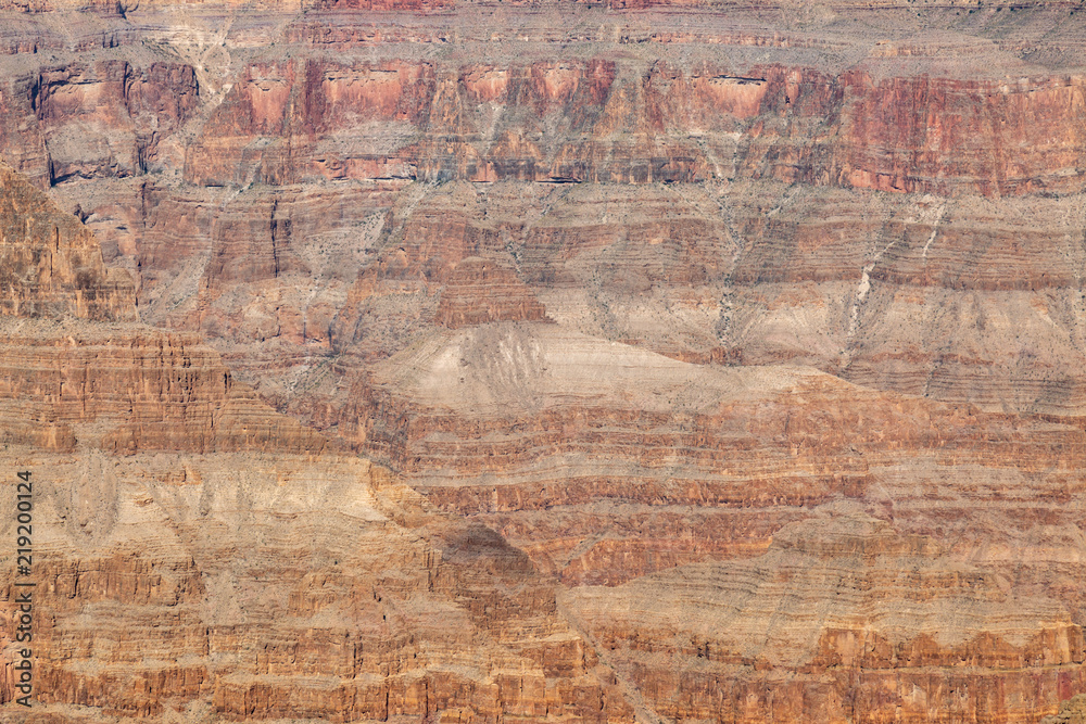A full frame photograph of textured rock at the Grand Canyon in Arizona