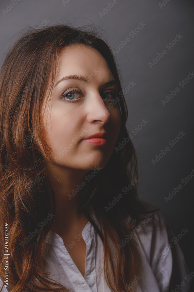 young woman portrait in studio young woman portrait in studio