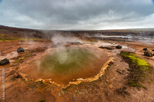 The geyser of Geysir in Iceland