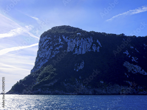 The isle of Capri in the Bay of Naples off the Sorrentine Peninsular in Italy photo