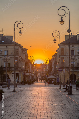 Sienkiewicza popular street City in Kielce, Poland Sienkiewicz center photo