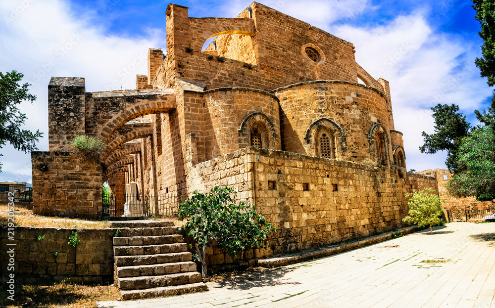Landmarks of Cyprus - Ghost town Famagusta and his monuments, northen turkish part of island Landmarks of Cyprus - Ghost town Famagusta and his monuments, northen turkish part of island