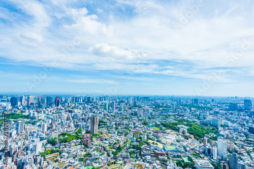 Fototapeta Naklejka Na Ścianę i Meble -  夏の東京風景 Tokyo city skyline , Japan