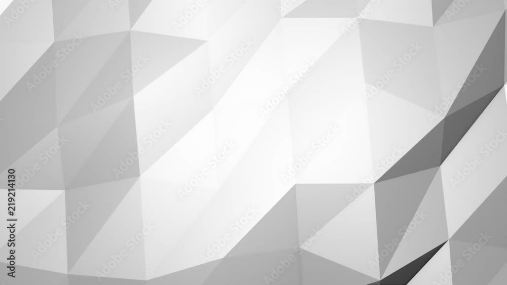 Abstract cg polygonal crystal White surface. Geometric poly triangles motion background. Abstract cg polygonal crystal White surface. Geometric poly triangles motion background.