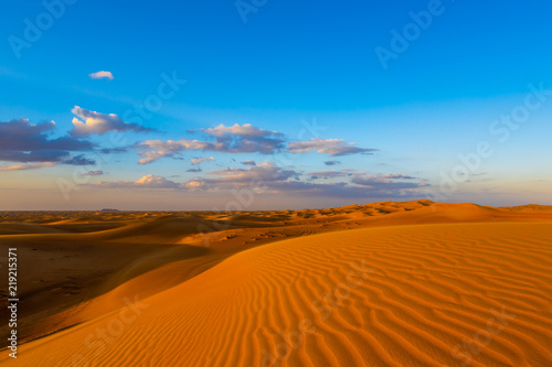 Sand dunes in the desert of Dubai, United Arab Emirates