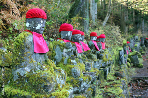 日光_ 憾満ヶ淵_石仏。Japan’s World Heritage Sites. Shrines and Temples of Nikko. photo