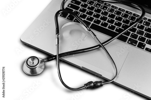 Stethoscope on a Laptop