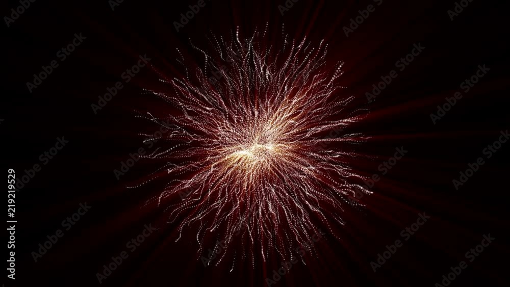 glowing round particles slowly move against a black background. 3D rendering glowing round particles slowly move against a black background. 3D rendering