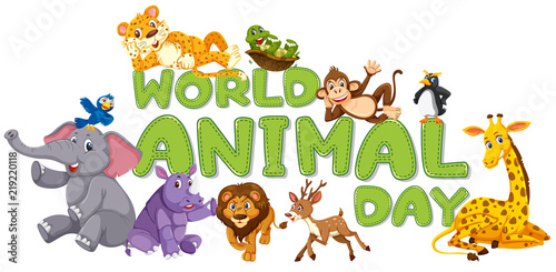 Wold animal day template