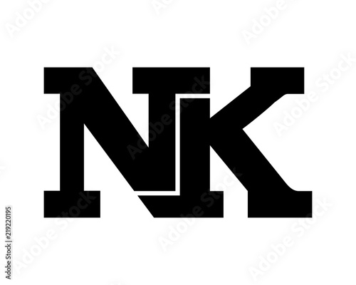 initial black typography alphabet font typeset logotype image vector icon