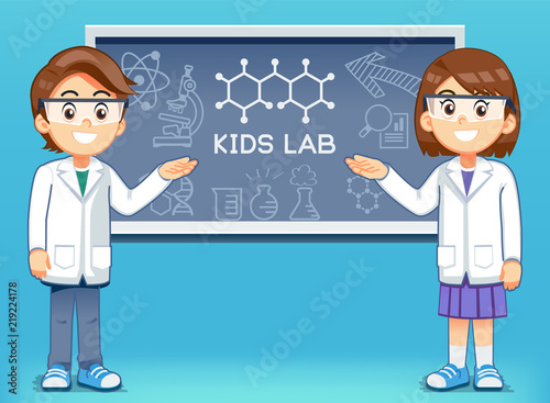 Presentation of scientific research by student. Science Conference for Children.