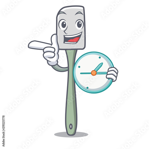 With clock silicone spatula kitchen utensils character cartoon