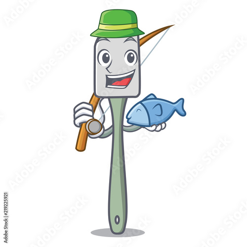 Fishing cooking tool silicone spatula mascot cartoon