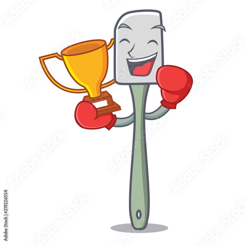 Boxing winner mascot silicone spatula for mixing food