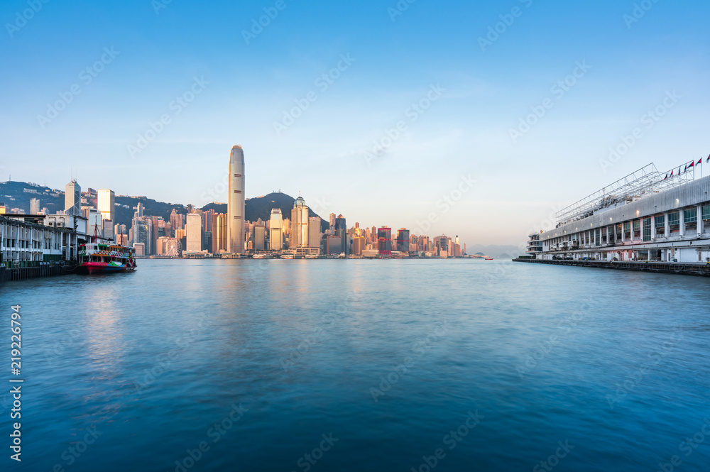 Hong Kong Central Skyline and Pier