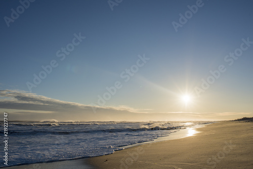 Amagansett Hamptons, ny summer beach at the end of a day
