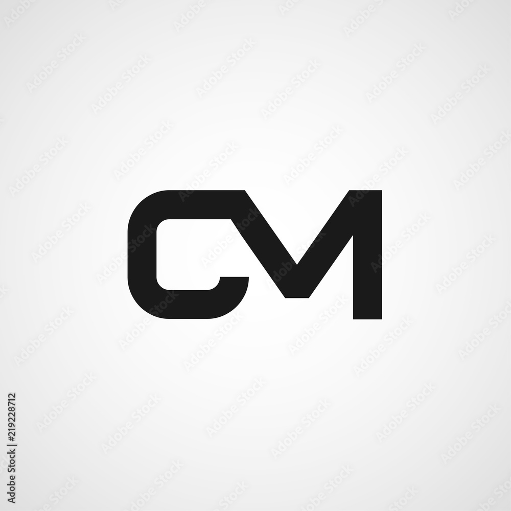 Initial Letter CM Logo Template Design Stock Vector | Adobe Stock