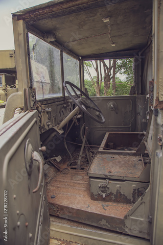 Interior of old car