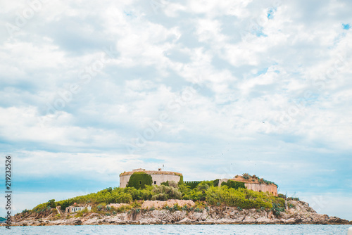 mamula fortes at island in montenegro