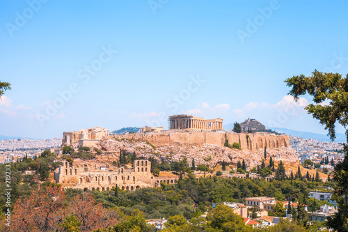 The Acropolis of Athens and the Parthenon in Greece © chronisyan