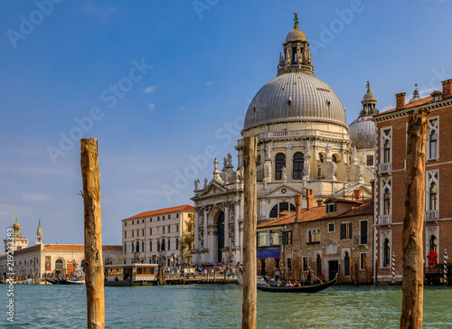 View of the 17th-century Santa Maria di Salute Basilica on Grand Canal in Venice © SvetlanaSF