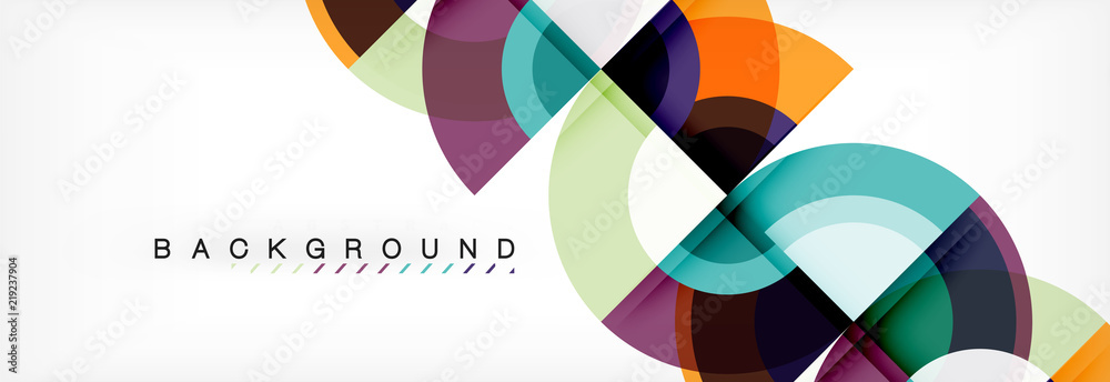 Vector circular abstract background