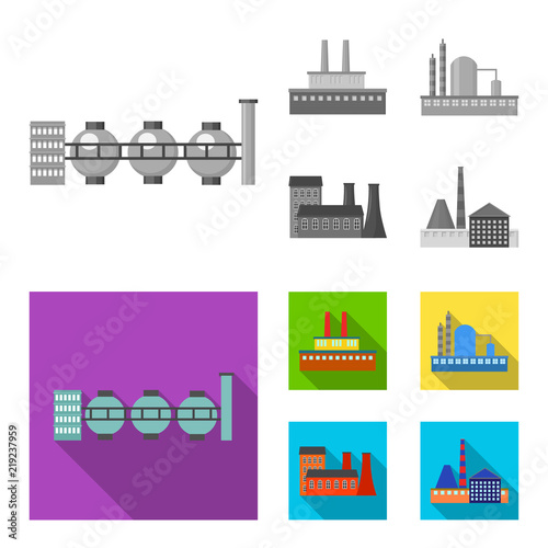 Industry, production.Factory set collection icons in monochrome,flat style vector symbol stock illustration web.